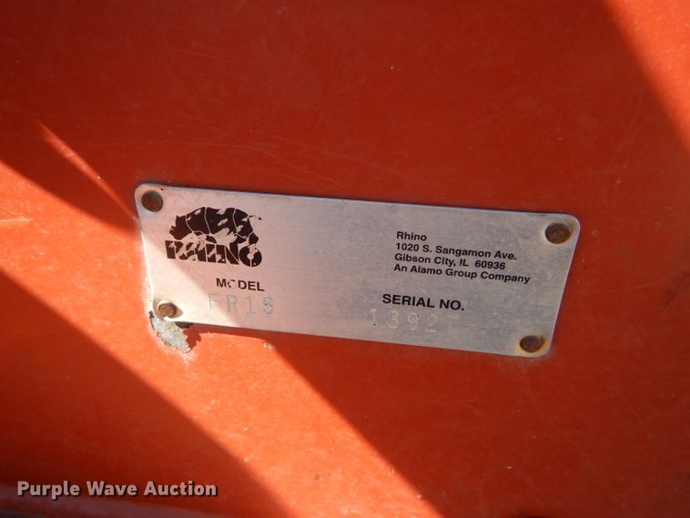 image for item DE4409 2009 Rhino FR15 bat wing rotary mower