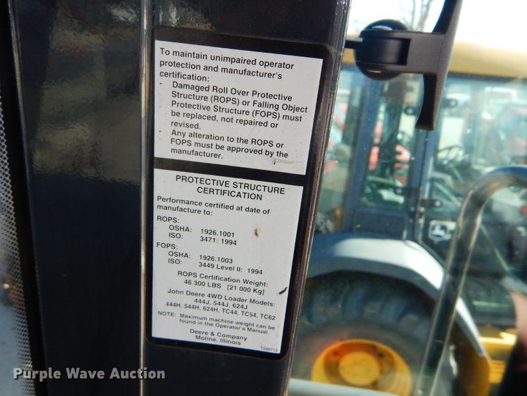 image for item DE4410 2005 John Deere 444J wheel loader
