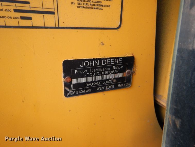 image for item DE4412 2007 John Deere 310J backhoe