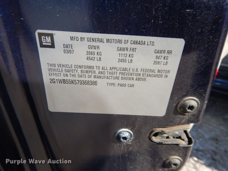 image for item DG6255 2007 Chevrolet Impala