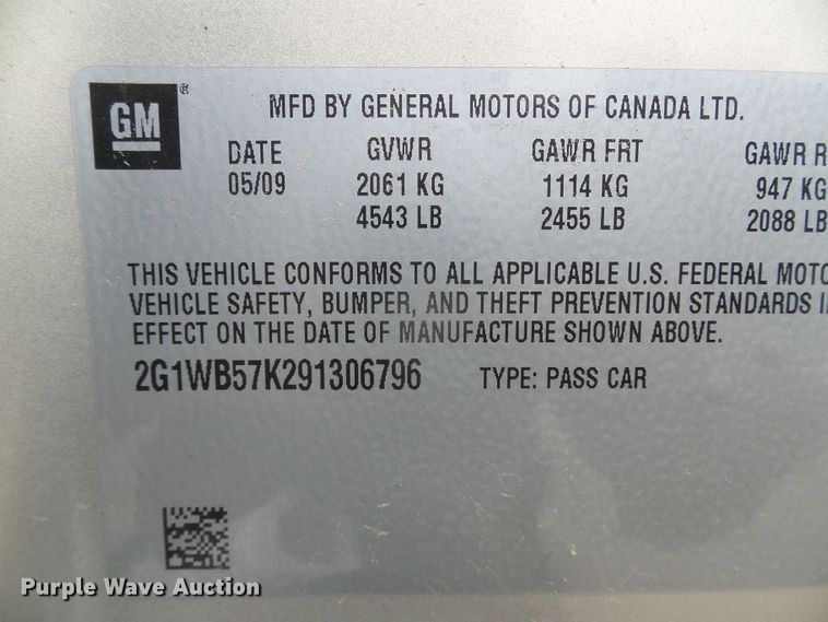 image for item DH4782 2009 Chevrolet Impala