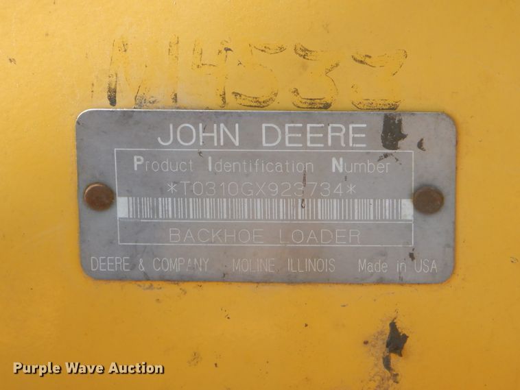 image for item GG9645 2003 John Deere 310G backhoe