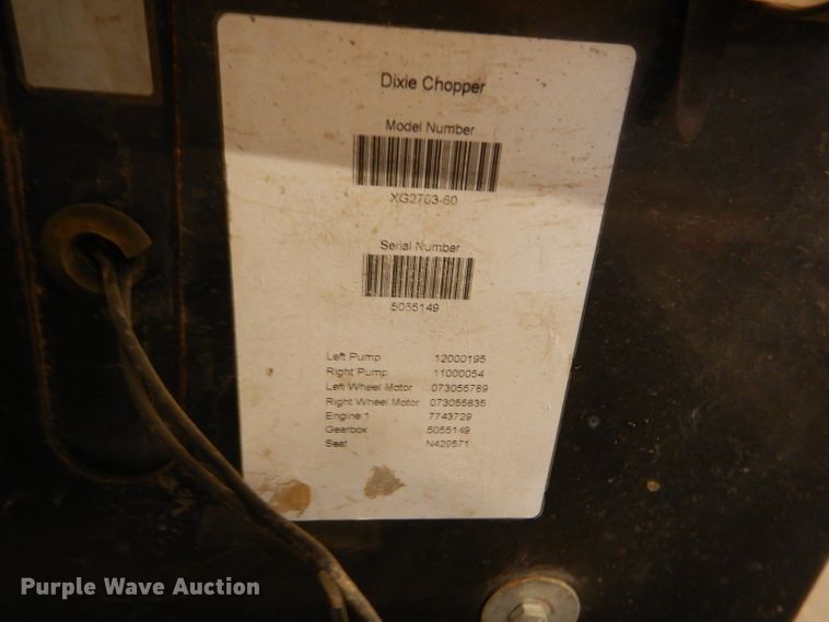 image for item GX9803 2005 Dixie Chopper XG2703-60 ZTR lawn mower