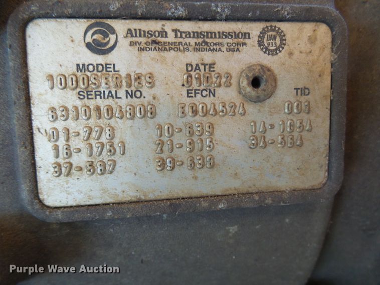 image for item DD1759 2001 Isuzu Duramax 6.6L V8 diesel engine and transmission