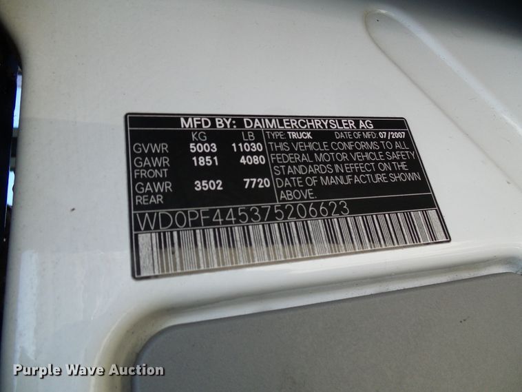 image for item DD1772 2007 Dodge Sprinter 3500 shuttle bus