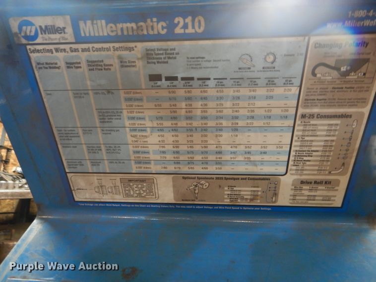 image for item DD1853 Miller Millermatic 210 wire welder