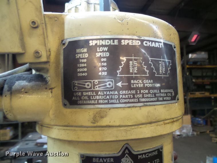 image for item DD1874 Beaver Machine VBRP drill press