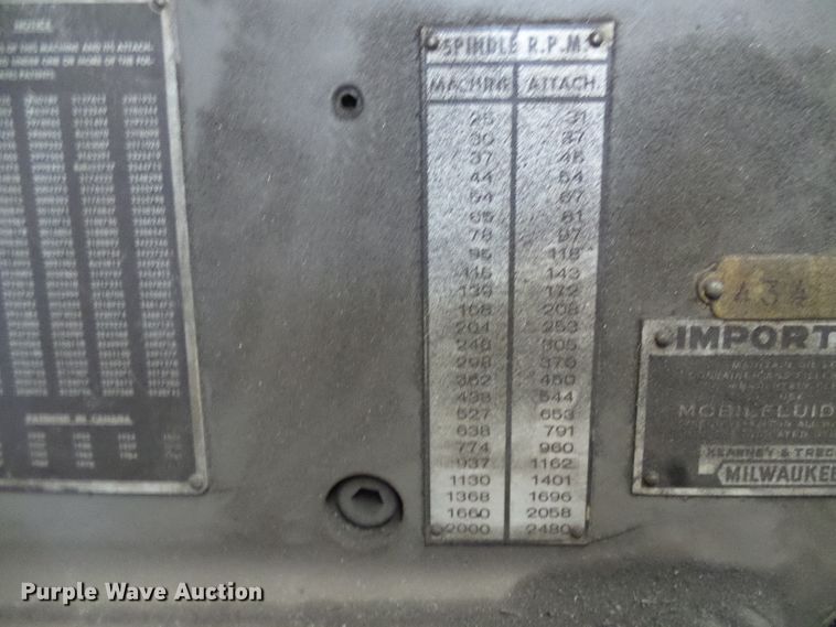 image for item DD1903 Kearney & Trecker grinder