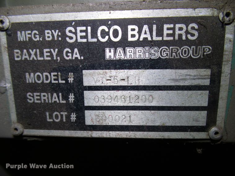 image for item DD1908 Selco VT-5-LH baler