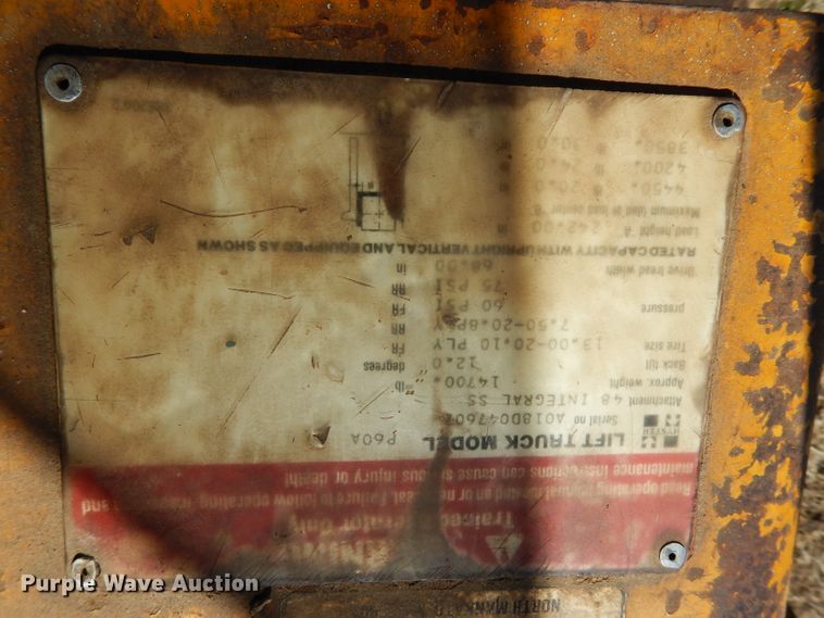 image for item DG6309 1979 Hyster P60A forklift