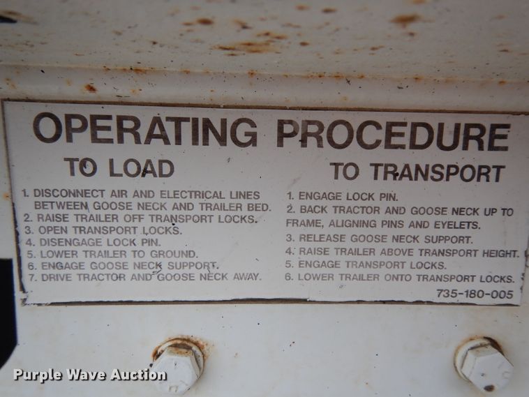 image for item DH2361 Trail King lowboy equipment trailer