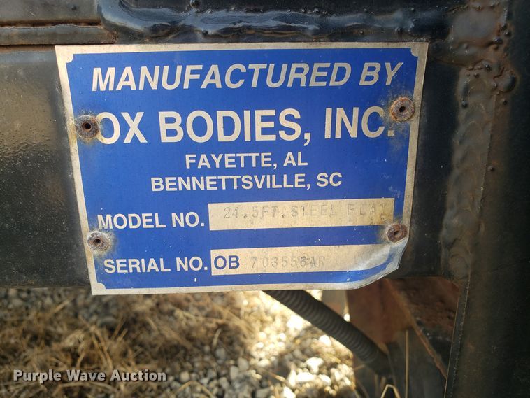image for item EZ9073 Ox Bodies Inc. flatbed
