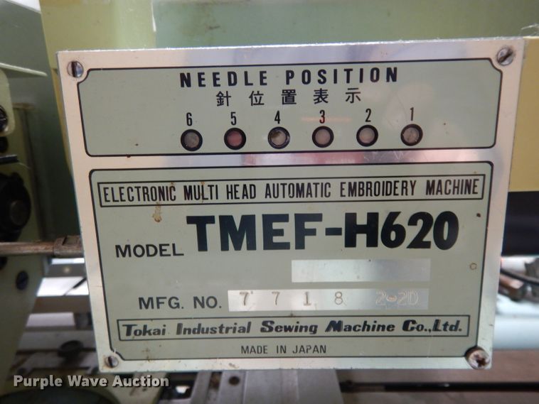image for item FU9750 Tajima TMEF-H620-W embroidery machine