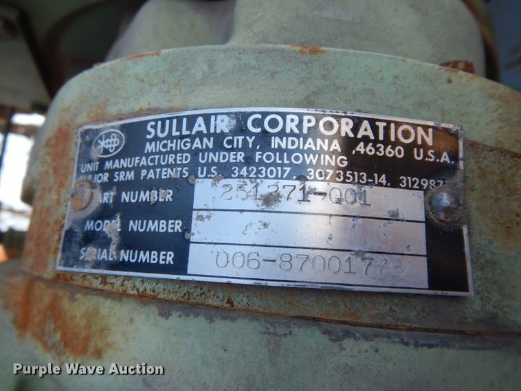image for item FU9761 Sullair 10B-40AC air compressor