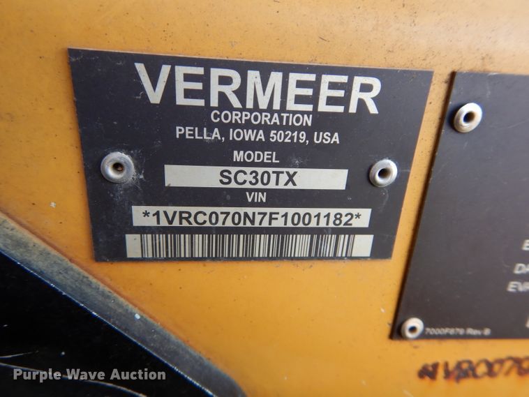 image for item FY9015 2015 Vermeer SC30TX stump grinder