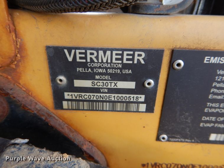 image for item FY9016 2014 Vermeer SC30TX stump grinder