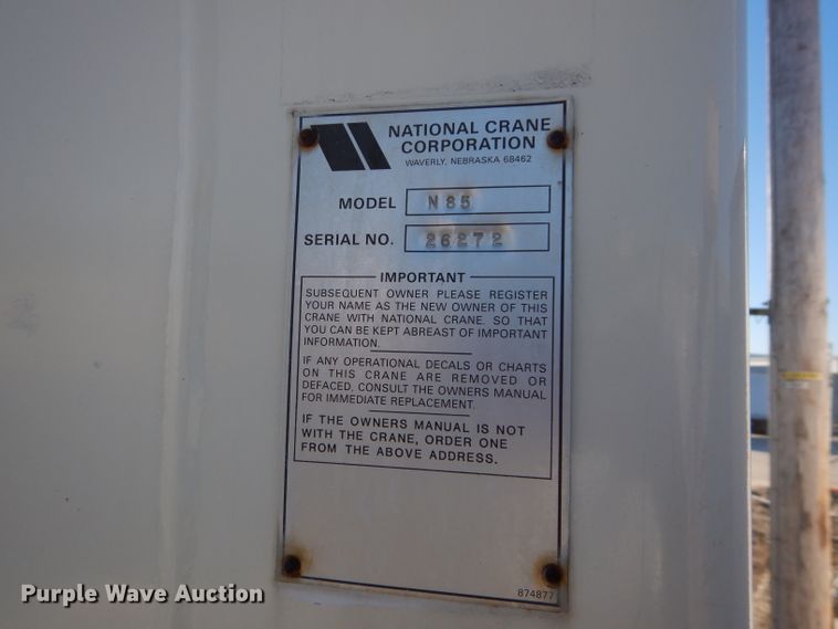 image for item FY9037 National Crane N-85 crane