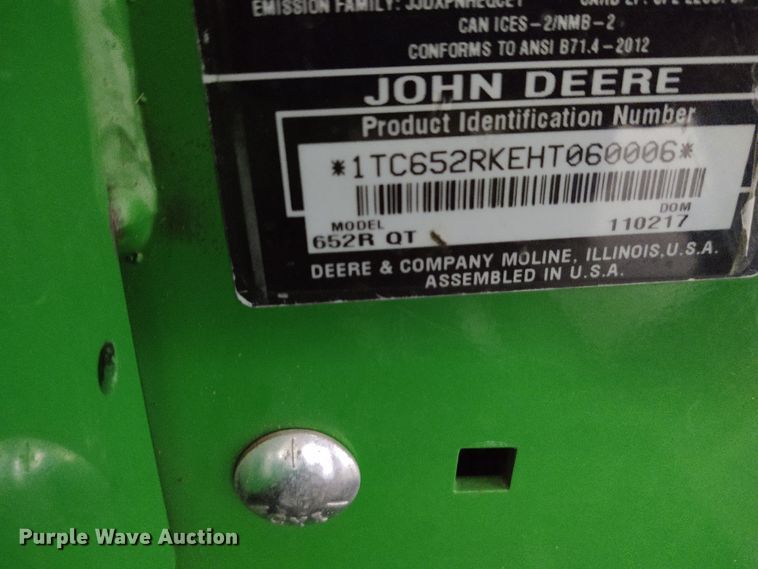 image for item FY9757 John Deere 652R Quik Trak ZTR lawn mower