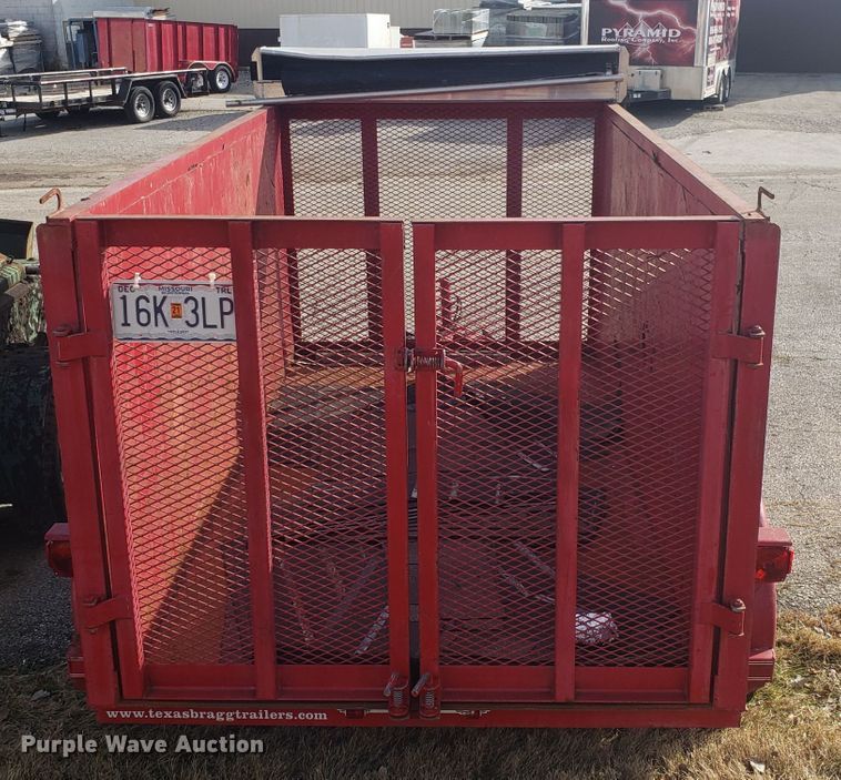 image for item GA9485 2011 Texas Bragg utility trailer