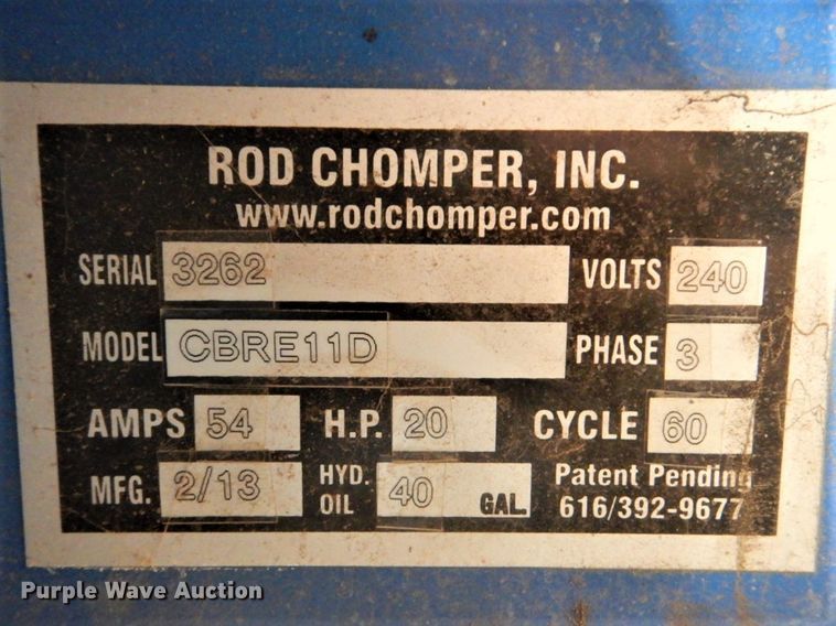 image for item GD9122 2013 Rod Chomper Inc. CBRE11D re-bar bender