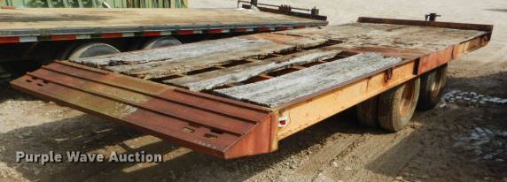 image for item GD9130 1986 Custom Trailer 9TT800 tilt deck equipment trailer