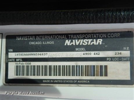 image for item GD9134 1998 International 4900 service truck