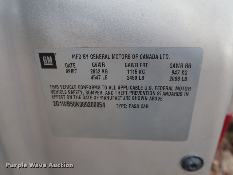 image for item GD9955 2008 Chevrolet Impala LS