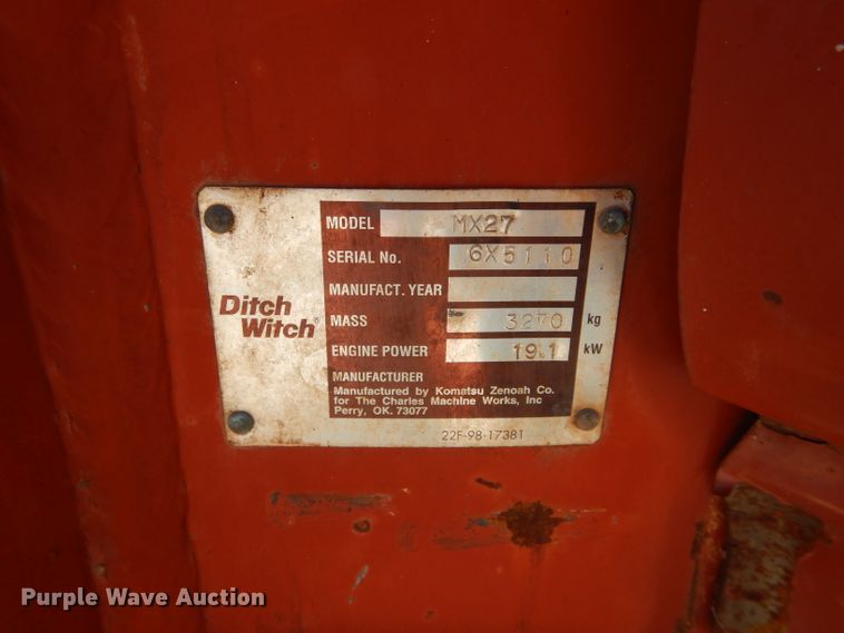 image for item GE9110 2003 Ditch Witch MX27 mini excavator