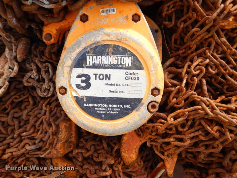 image for item GG9678 (10) Harrington chain hoists