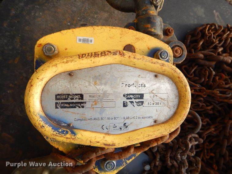 image for item GG9678 (10) Harrington chain hoists