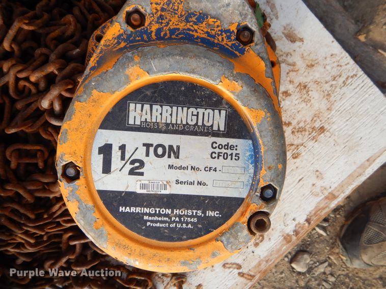 image for item GG9679 (6) Harrington chain hoists
