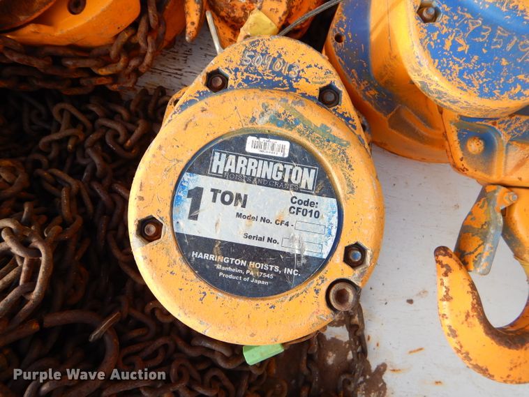 image for item GG9679 (6) Harrington chain hoists
