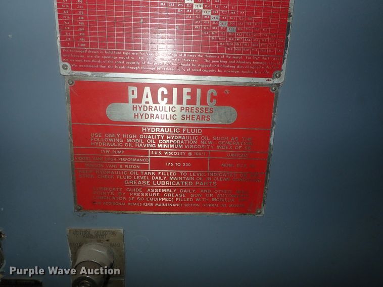 image for item GN9600 Pacific J225-10 hydraulic press brake