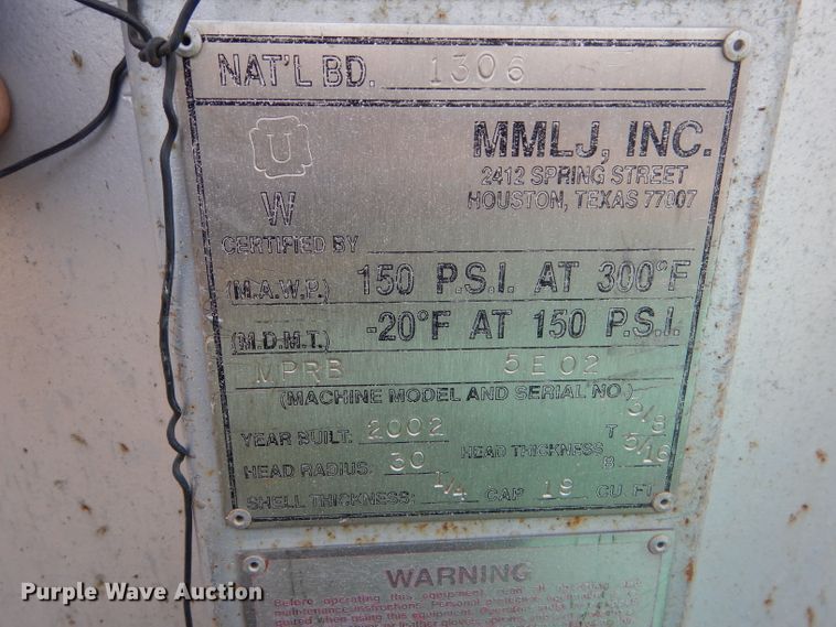 image for item GX9792 2002 MMLJ MPRB sandblast tank