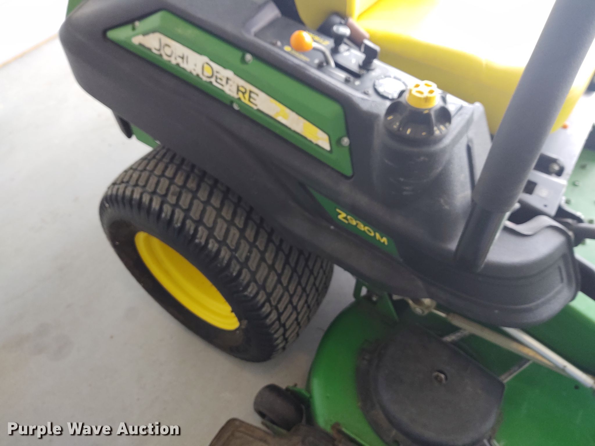 John Deere Z930M ZTR lawn mower in Andover, KS Item FY9753 sold Purple Wave