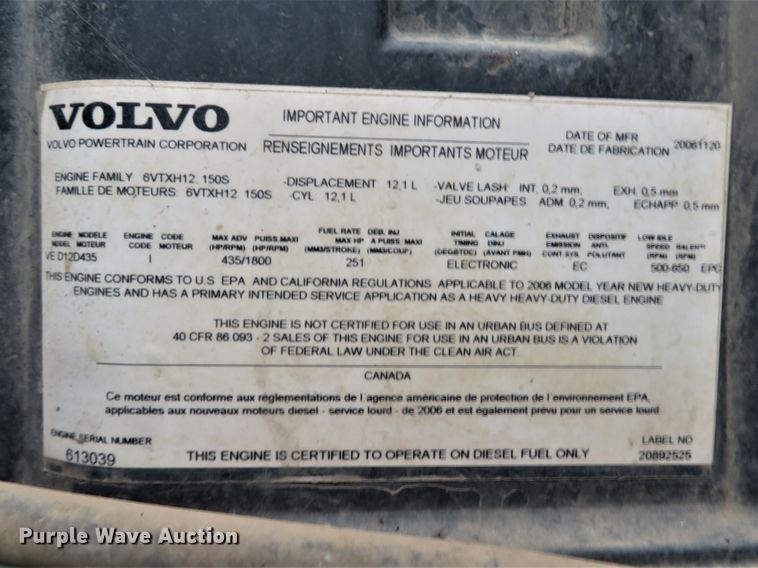 image for item DI2037 2008 Volvo VHD hydrovac truck