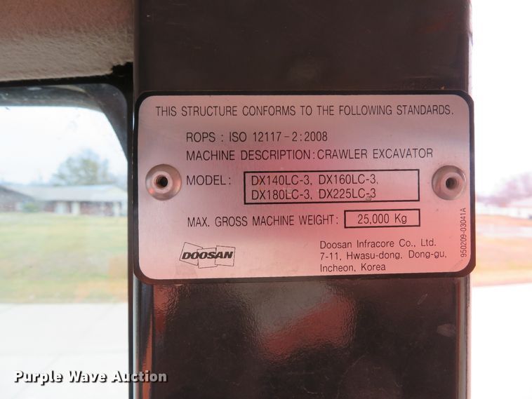 image for item DI2048 2014 Doosan DX225LC-3 excavator