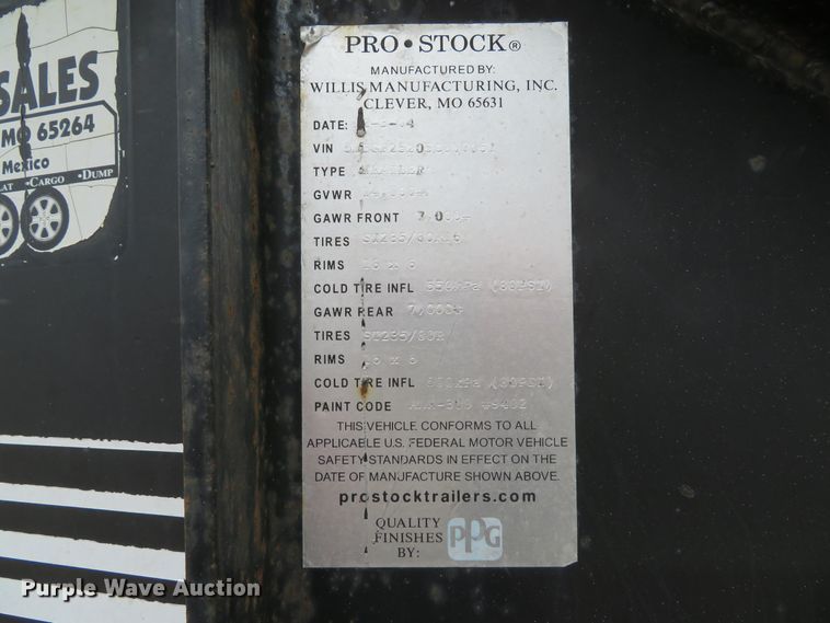 image for item DI2059 2005 Pro Stock equipment trailer