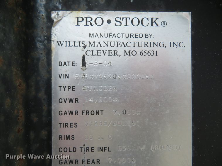 image for item DI2059 2005 Pro Stock equipment trailer