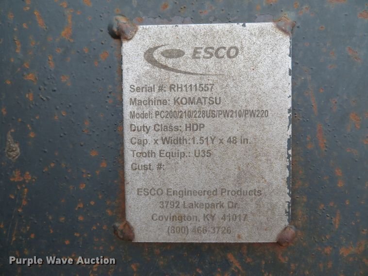 image for item DI2061 2014 Esco 48"W excavator bucket