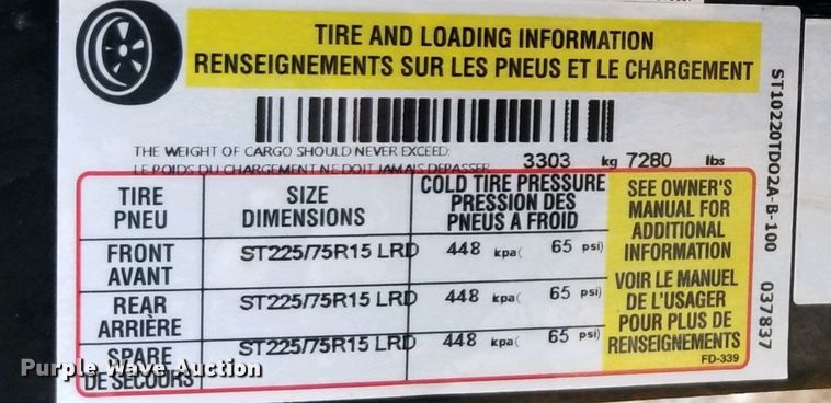 image for item DI2063 2011 Sure Trac ST10220TD02A-B-100 equipment trailer