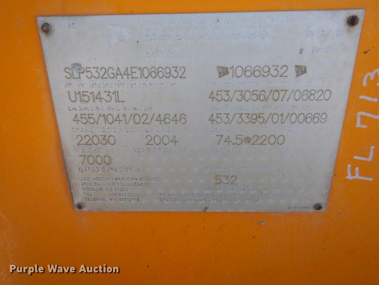 image for item FU9195 2004 JCB 532  telehandler