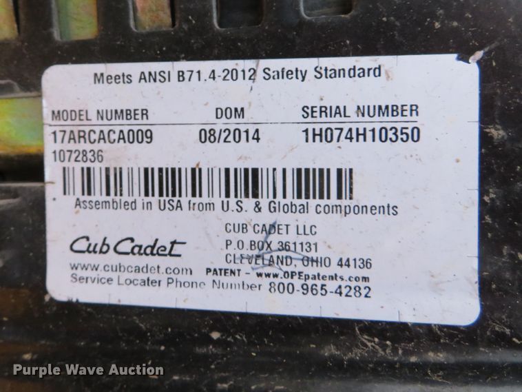 image for item GI9148 2014 Cub Cadet RZT-L lawn mower