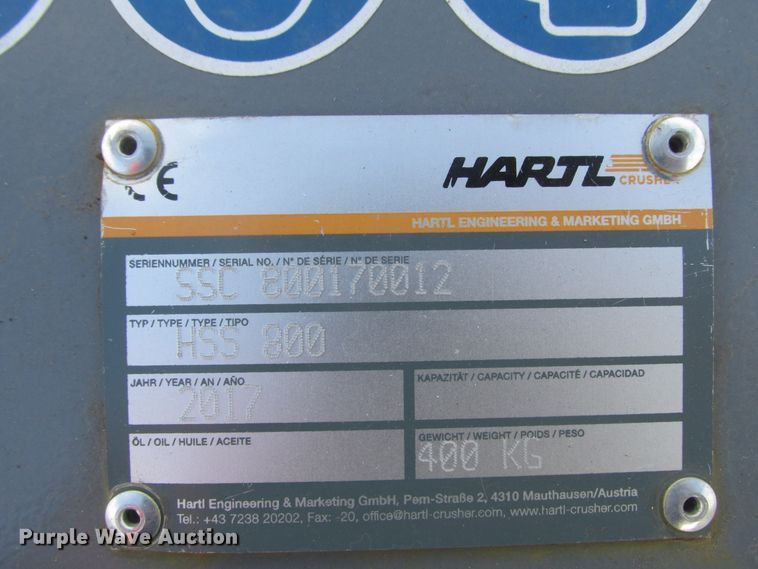 image for item DA8345 Hartl GBS600 skid steer bucket screen