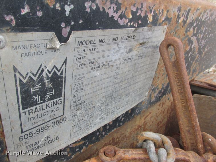 image for item DA8346 1991 Trail King TK20 equipment trailer