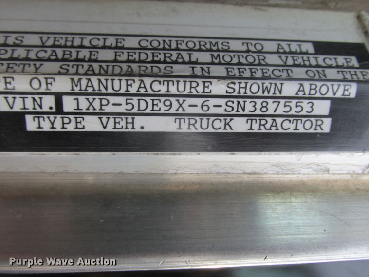 image for item DA8347 1995 Peterbilt 379 dump truck