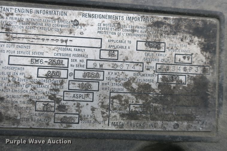 image for item DB10009 1990 Mack RD690S ready mix truck