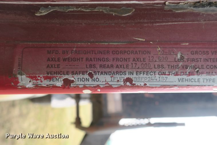 image for item DB10010 1985 Freightliner FLC dump truck