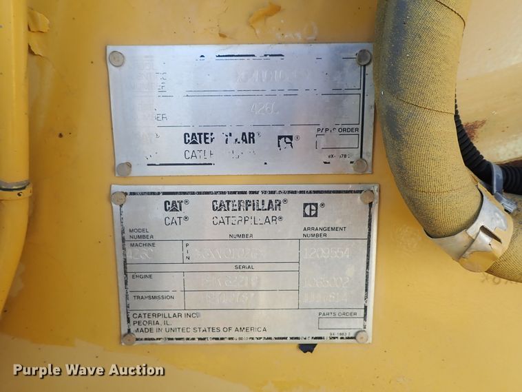 image for item DC3338 1997 Caterpillar 426C backhoe