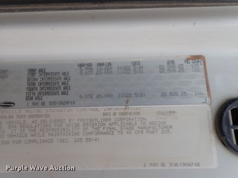 image for item DC3345 2000 Sterling L-Line water truck